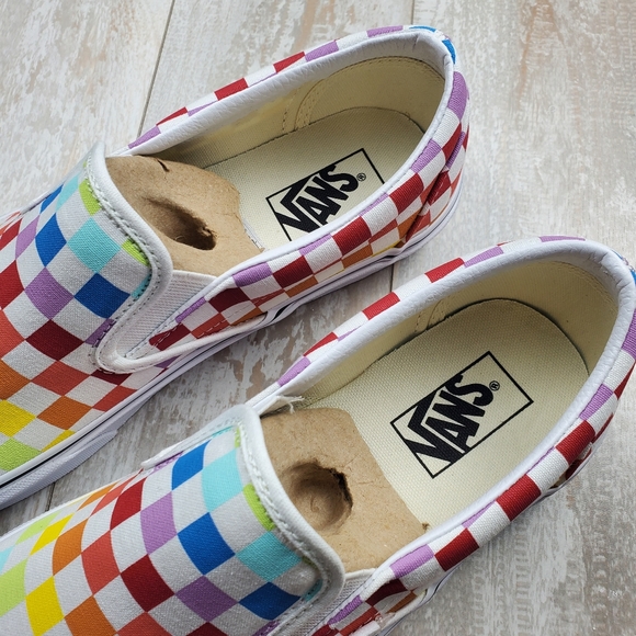 Vans Slip On Checkerboard Rainbow - Picture 4 of 7